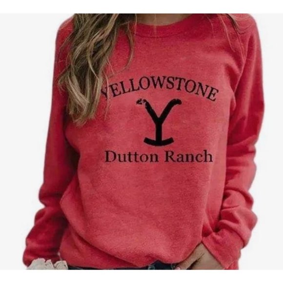Yellowstone Dutton Ranch Sweatshirt orange Size small - Picture 1 of 3